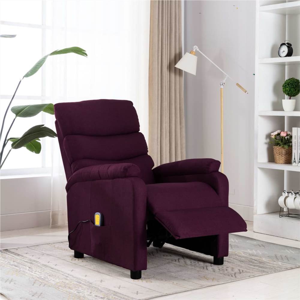

Massage Recliner Purple Fabric
