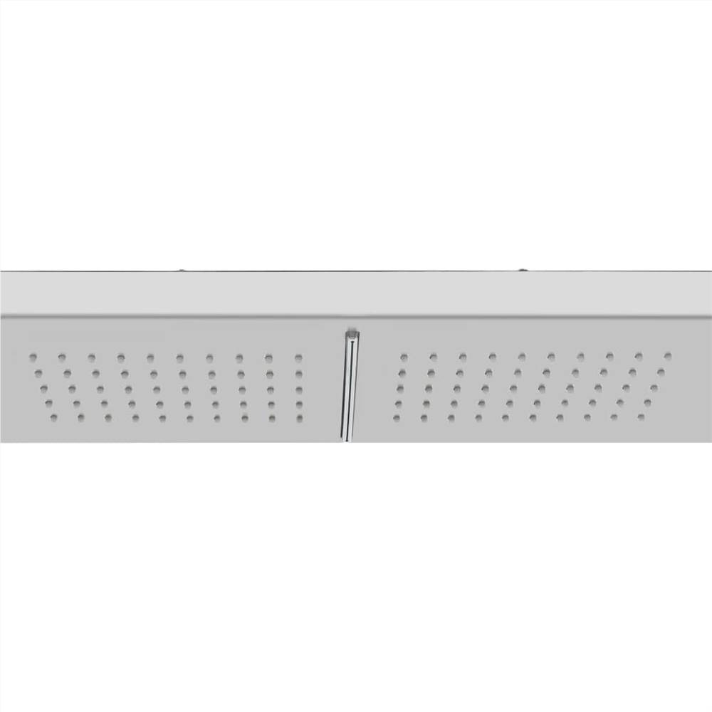 Outdoor Shower with Tray WPC Stainless Steel