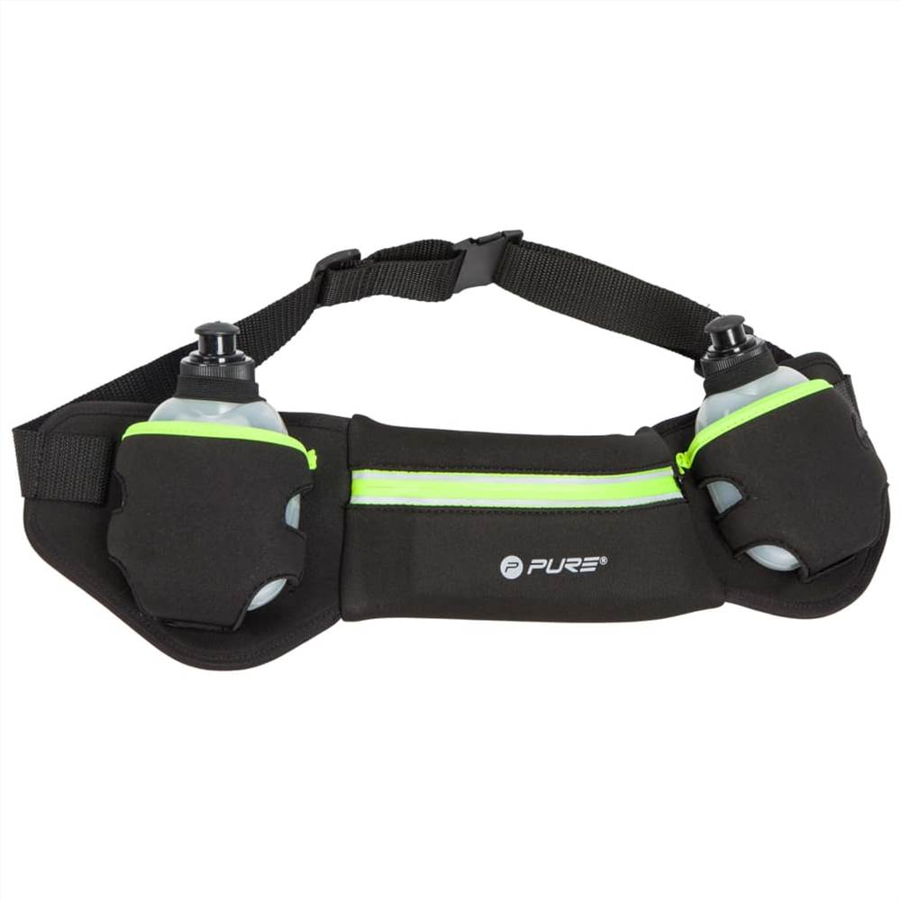 Pure2Improve Running Belt with 2 Bottles Black and Yellow 11 Pure2Improve Running Belt with 2 Bottles Black and Yellow