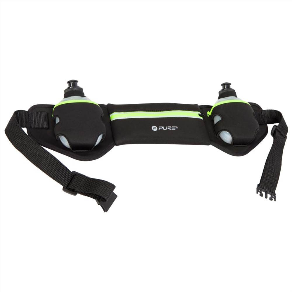 Pure2Improve Running Belt with 2 Bottles Black and Yellow 12 Pure2Improve Running Belt with 2 Bottles Black and Yellow