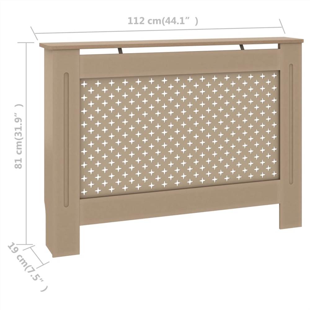 Radiator Cover 112x19x81 cm MDF