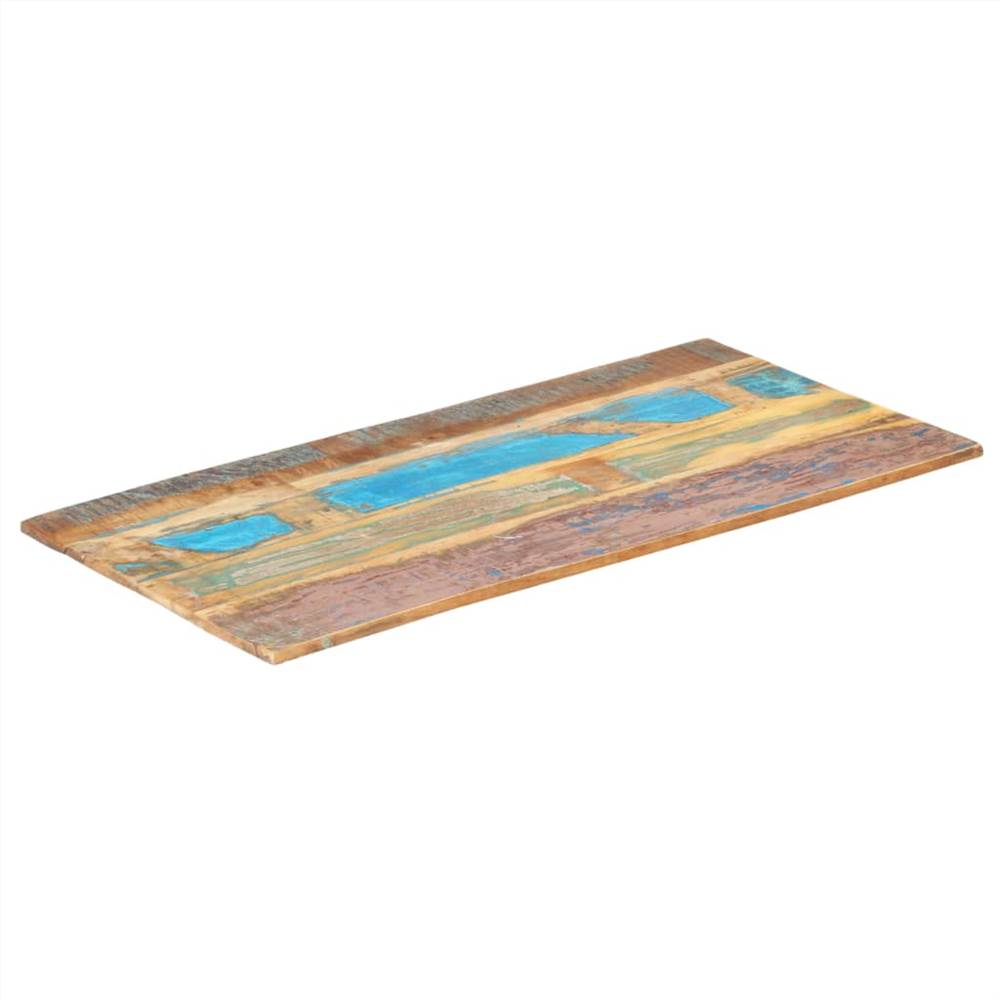 Rectangular Table Top 60x120 cm 15-16 mm Solid Reclaimed Wood