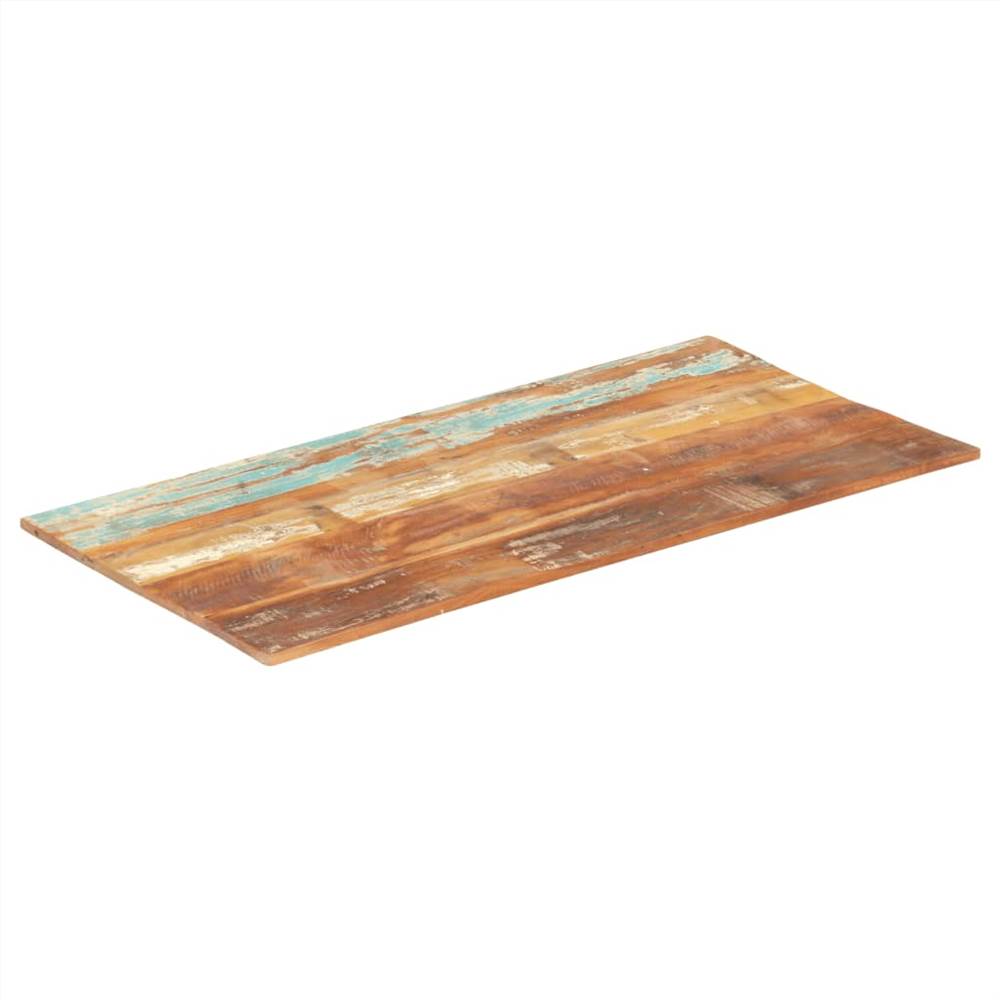 Rectangular Table Top 60x120 cm 15-16 mm Solid Reclaimed Wood