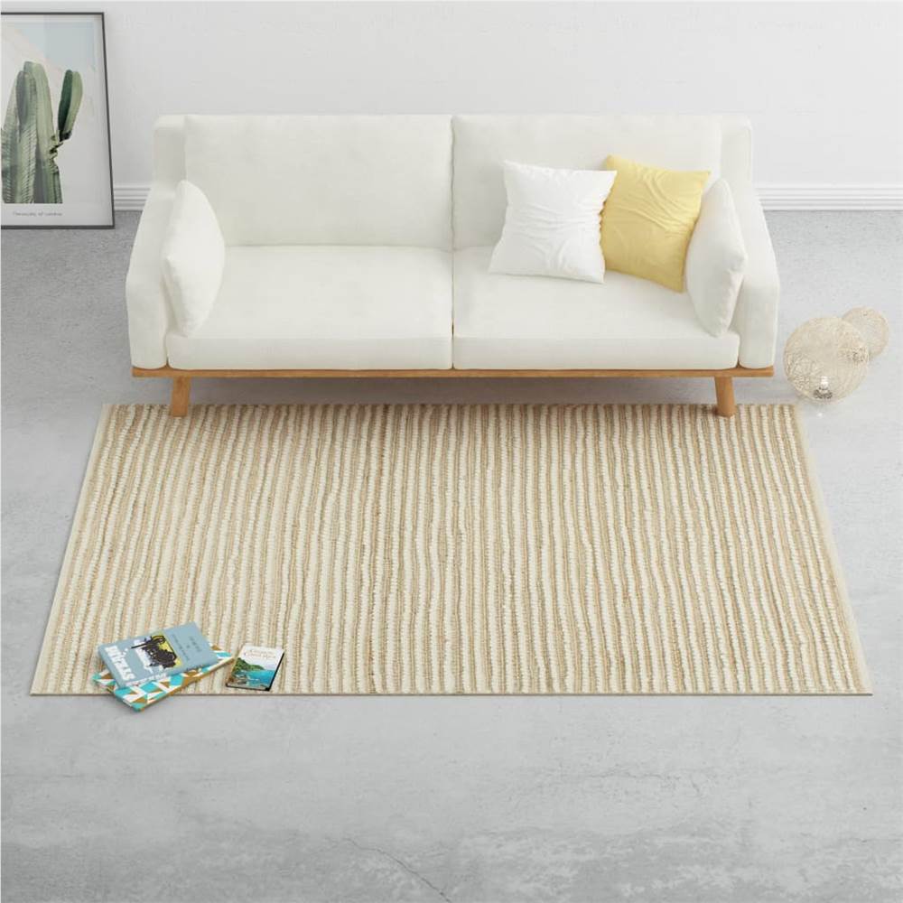 

Rug Hemp Wool 160x230 cm Natural/White