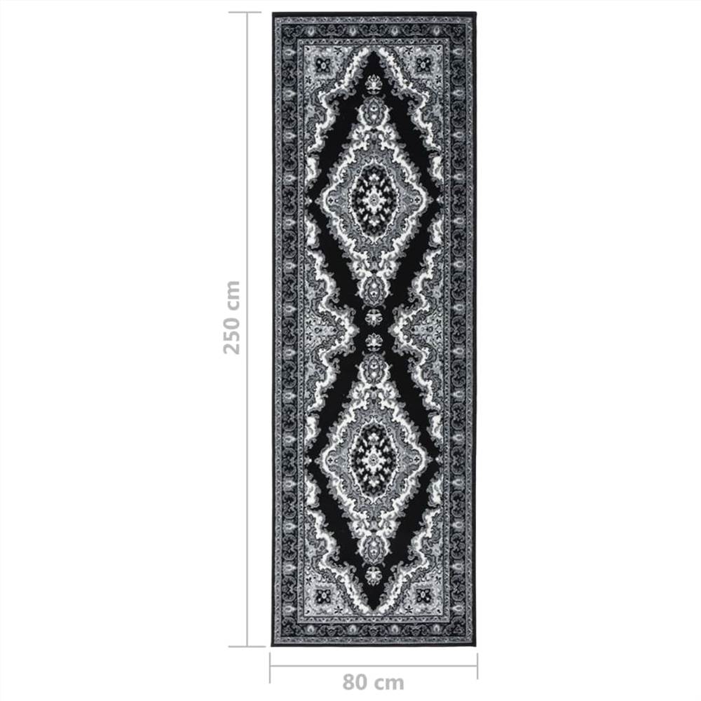 Runner Rug BCF Black 80x250 cm
