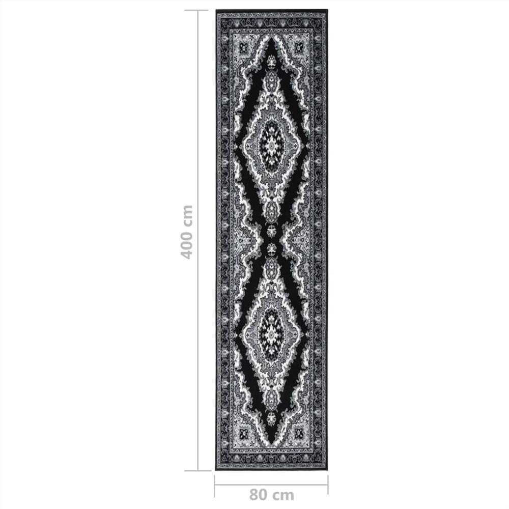 Runner Rug BCF Black 80x400 cm