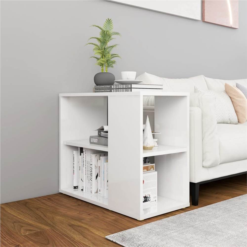 

Side Cabinet High Gloss White 60x30x50 cm Chipboard