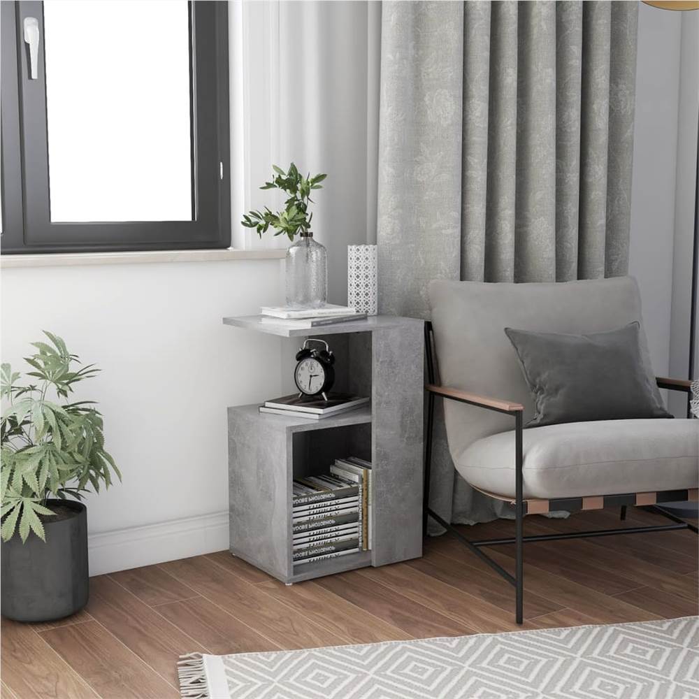 

Side Table Concrete Grey 36x30x56 cm Chipboard