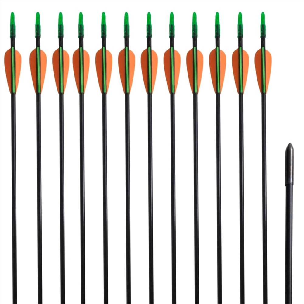 Стандартные изогнутые луковые стрелы 30 дюймов, 0.6 см, стекловолокно, 12 шт.
