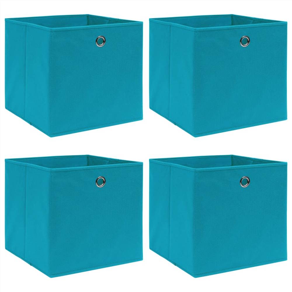 

Storage Boxes 4 pcs Baby Blue 32x32x32 cm Fabric