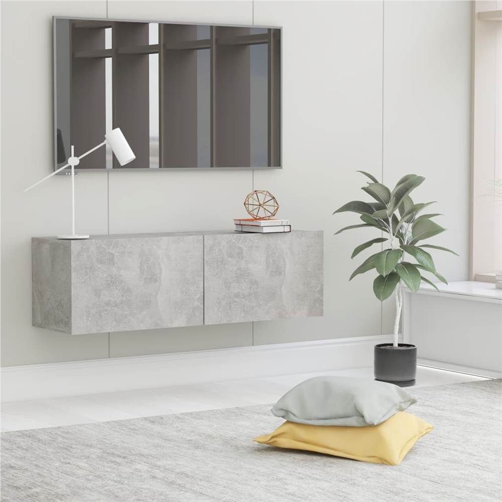 

TV Cabinet Concrete Grey 100x30x30 cm Chipboard