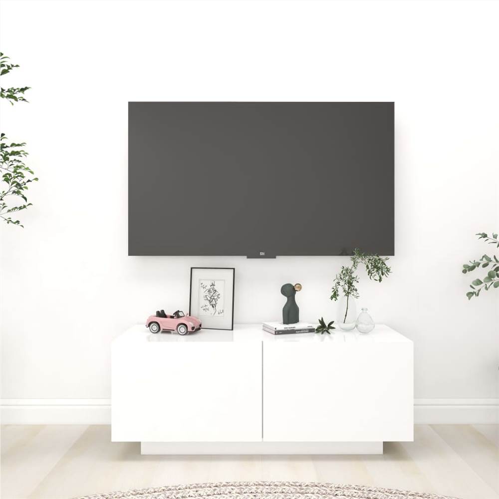 

TV Cabinet White 100x35x40 cm Chipboard