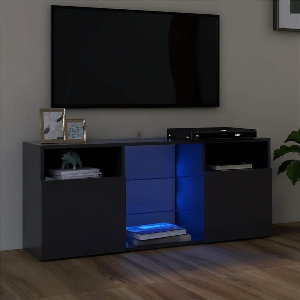 

TV Cabinet with LED Lights Grey 120x30x50 cm