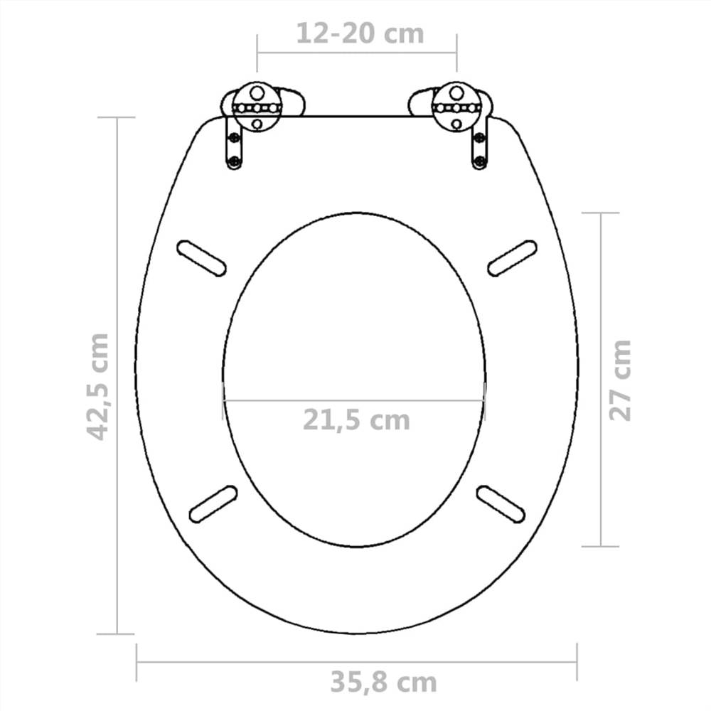Toilet Seats with Soft Close Lids 2 pcs MDF Brown