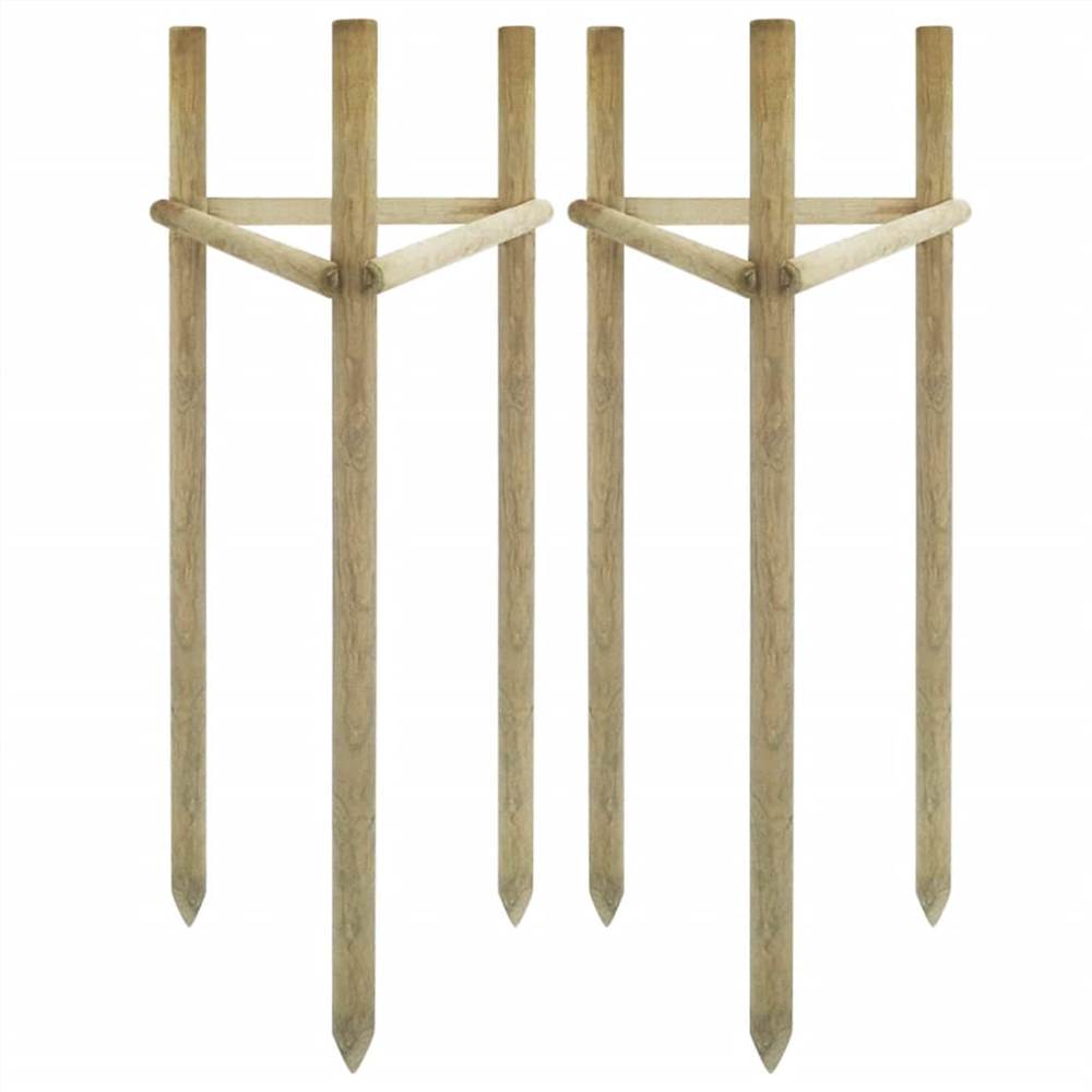 

Tree Stakes 2 pcs Impregnated Pinewood 50x45x170 cm