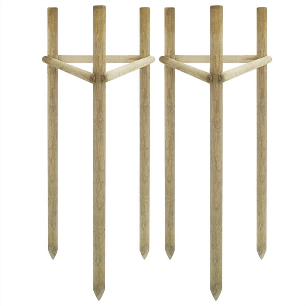 Tree Stakes 2 pcs Impregnated Pinewood 50x45x170 cm