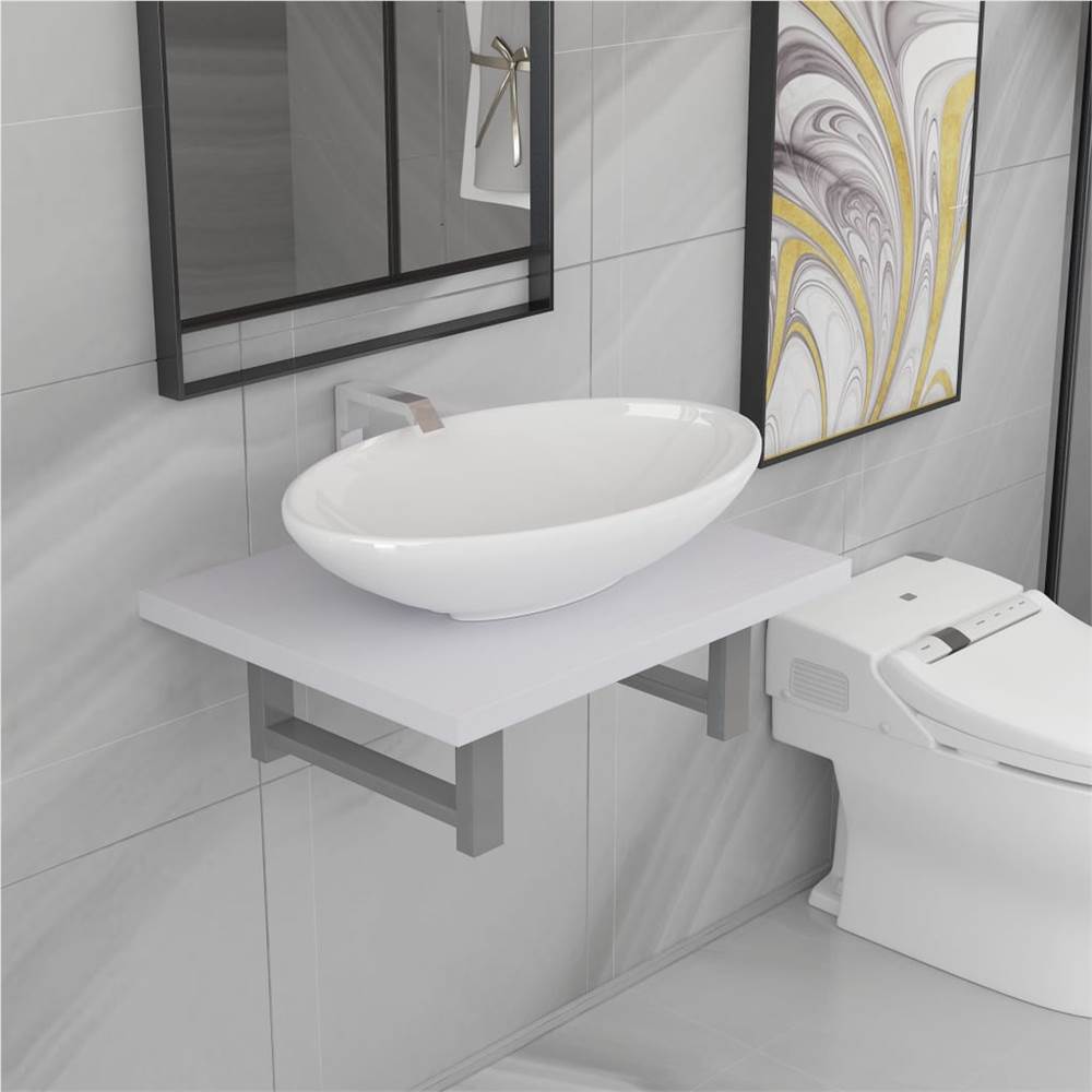 

Two Piece Bathroom Furniture Set Ceramic White