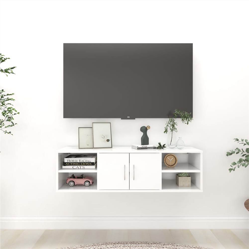 

Wall Shelf White 102x30x29 cm Chipboard