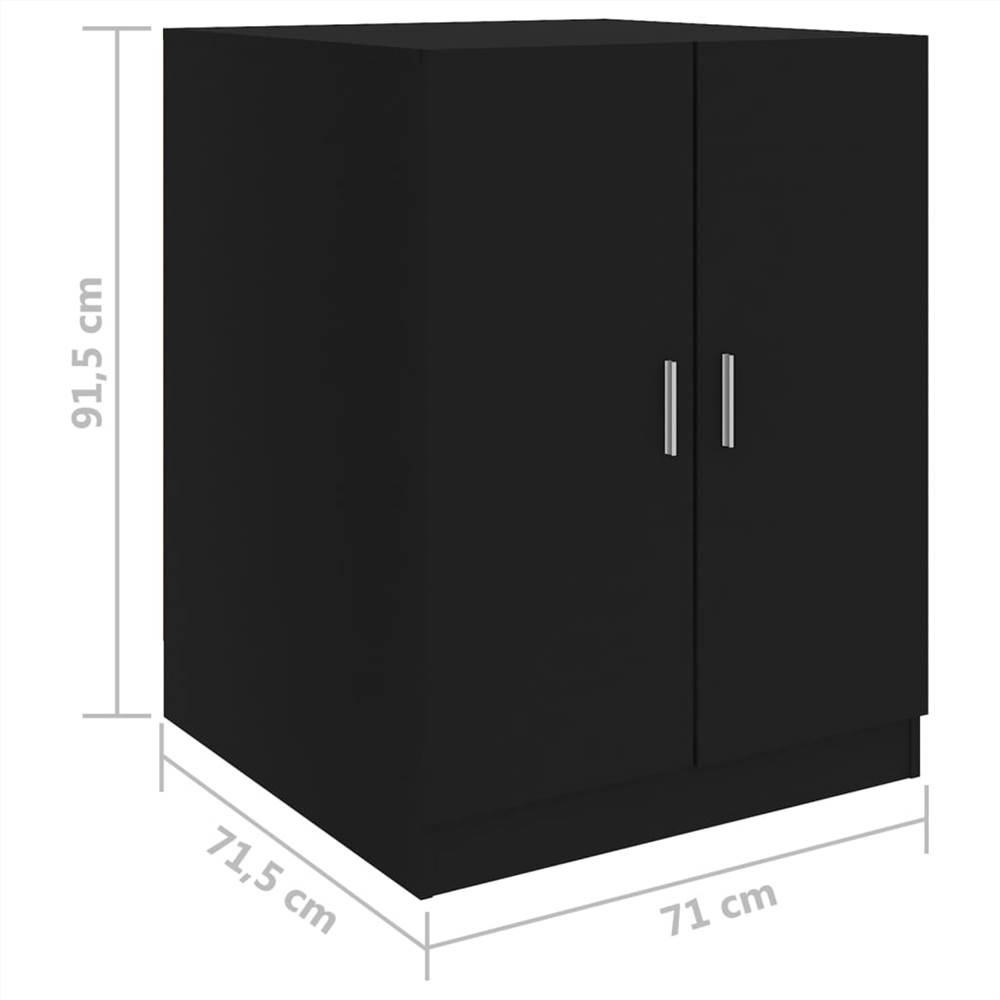Washing Machine Cabinet Black 71x71.5x91.5 cm