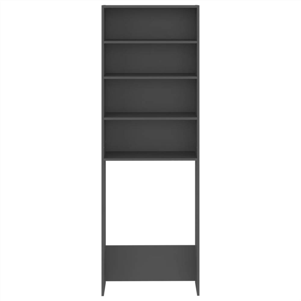 Washing Machine Cabinet Grey 64x24x190 cm