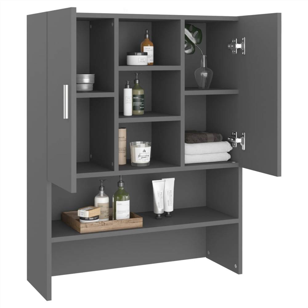 Washing Machine Cabinet Grey 70.5x25.5x90 cm