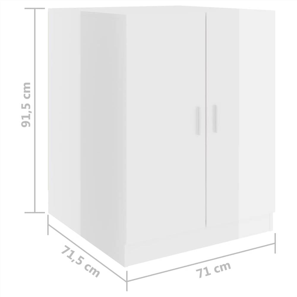Washing Machine Cabinet High Gloss White 71x71.5x91.5 cm