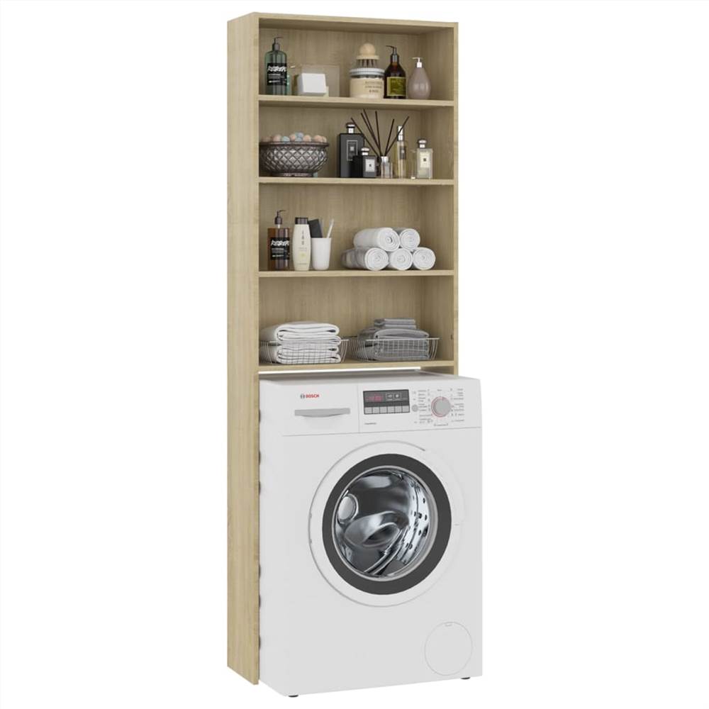 Buy 🎉 Washing Machine Cabinet Sonoma Oak 64x24x190 cm 👏 16 Washing Machine Cabinet Sonoma Oak 64x24x190 cm