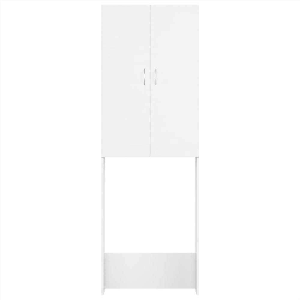 Washing Machine Cabinet White 64x25.5x190 cm