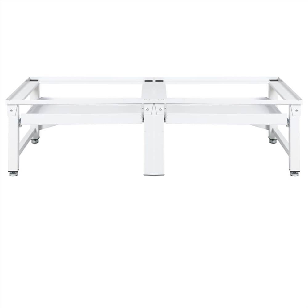 Washing and Drying Machine Pedestal with Pull-out Shelves White