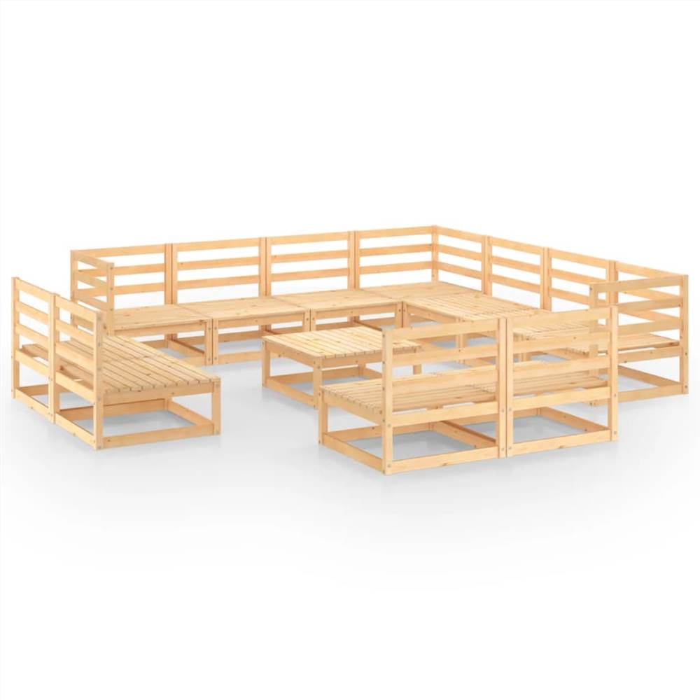 

3075889 12 Piece Garden Lounge Set Solid Pinewood (805685+805700+2x805705)