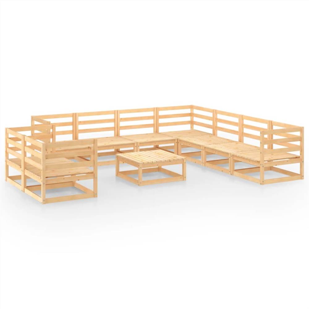 

3075919 10 Piece Garden Lounge Set Solid Pinewood (805675+805690+805700+805705)