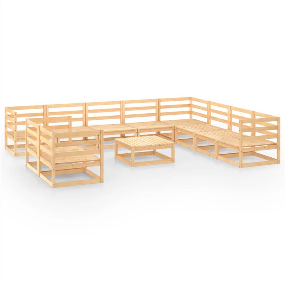 

3075929 11 Piece Garden Lounge Set Solid Pinewood (805675+805700+2x805705)