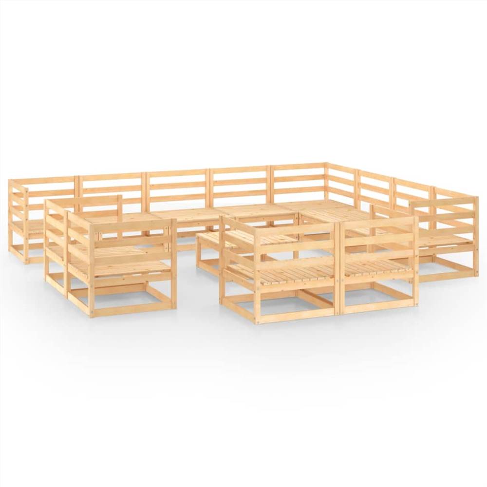

3075959 13 Piece Garden Lounge Set Solid Pinewood (2x805675+805700+2x805705)