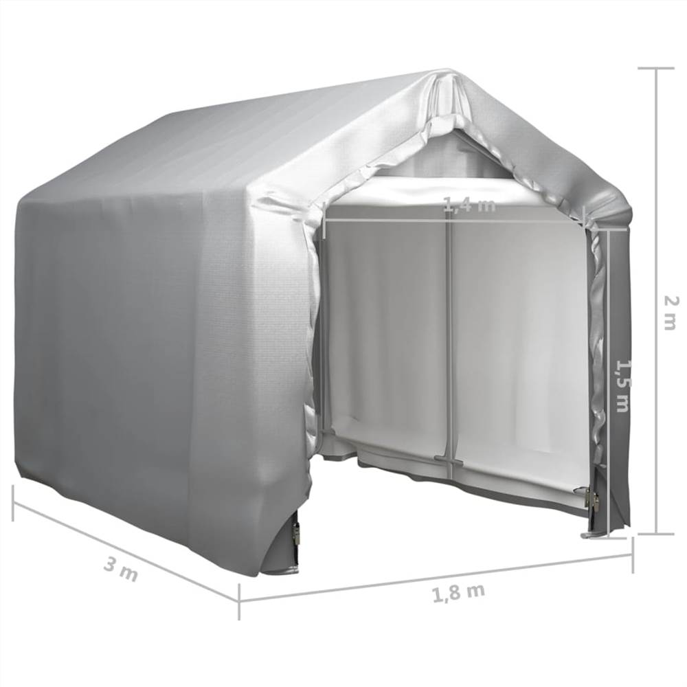 3079585  Storage Tent 180x300 cm Steel Grey (148636+148637)
