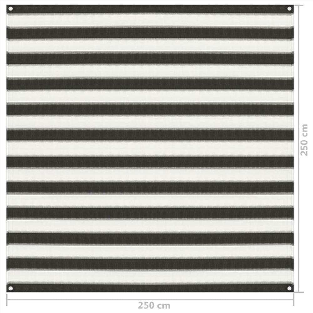310820  Tent Carpet 250x250 cm Anthracite and White