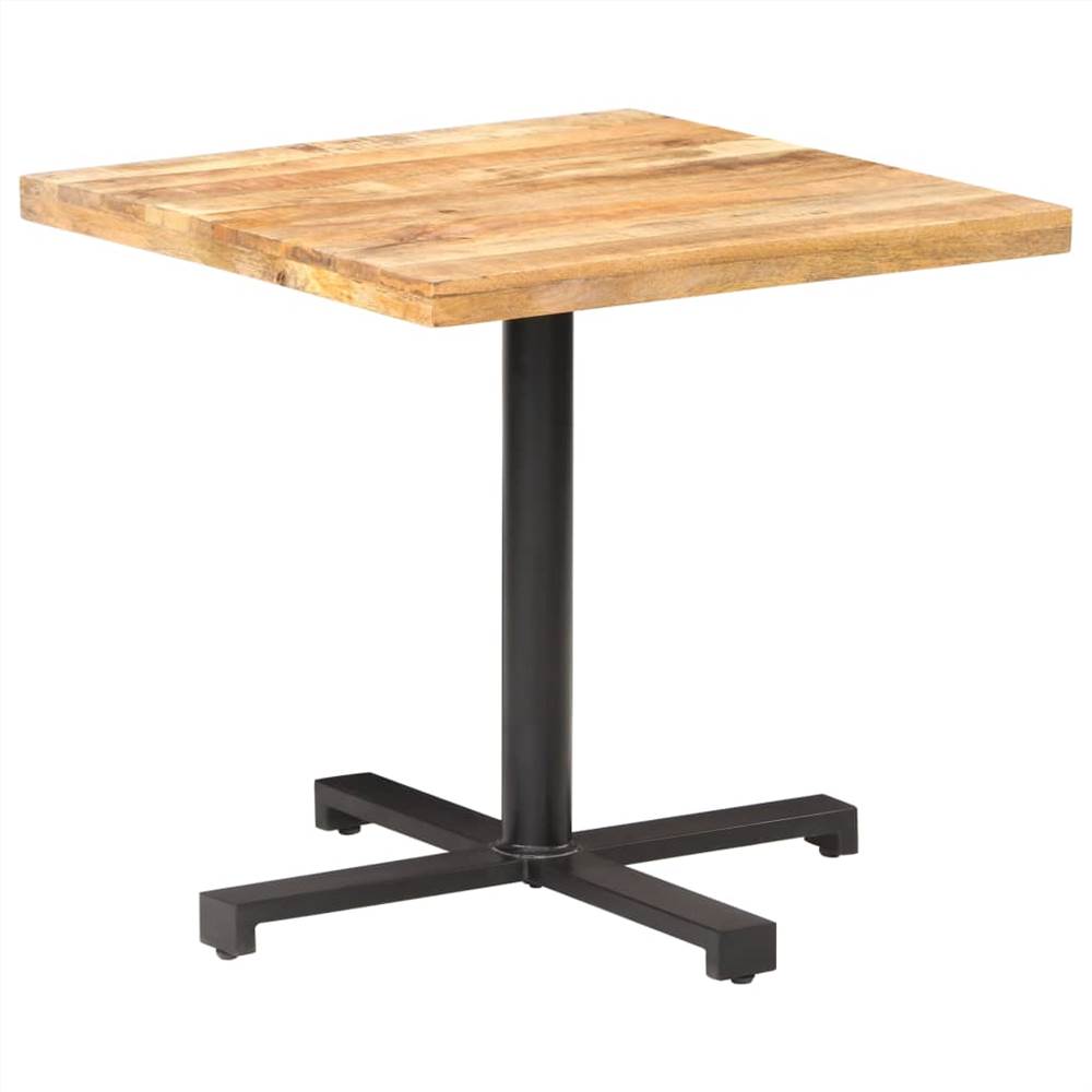 Bistro Table Square 80x80x75 cm Rough Mango Wood