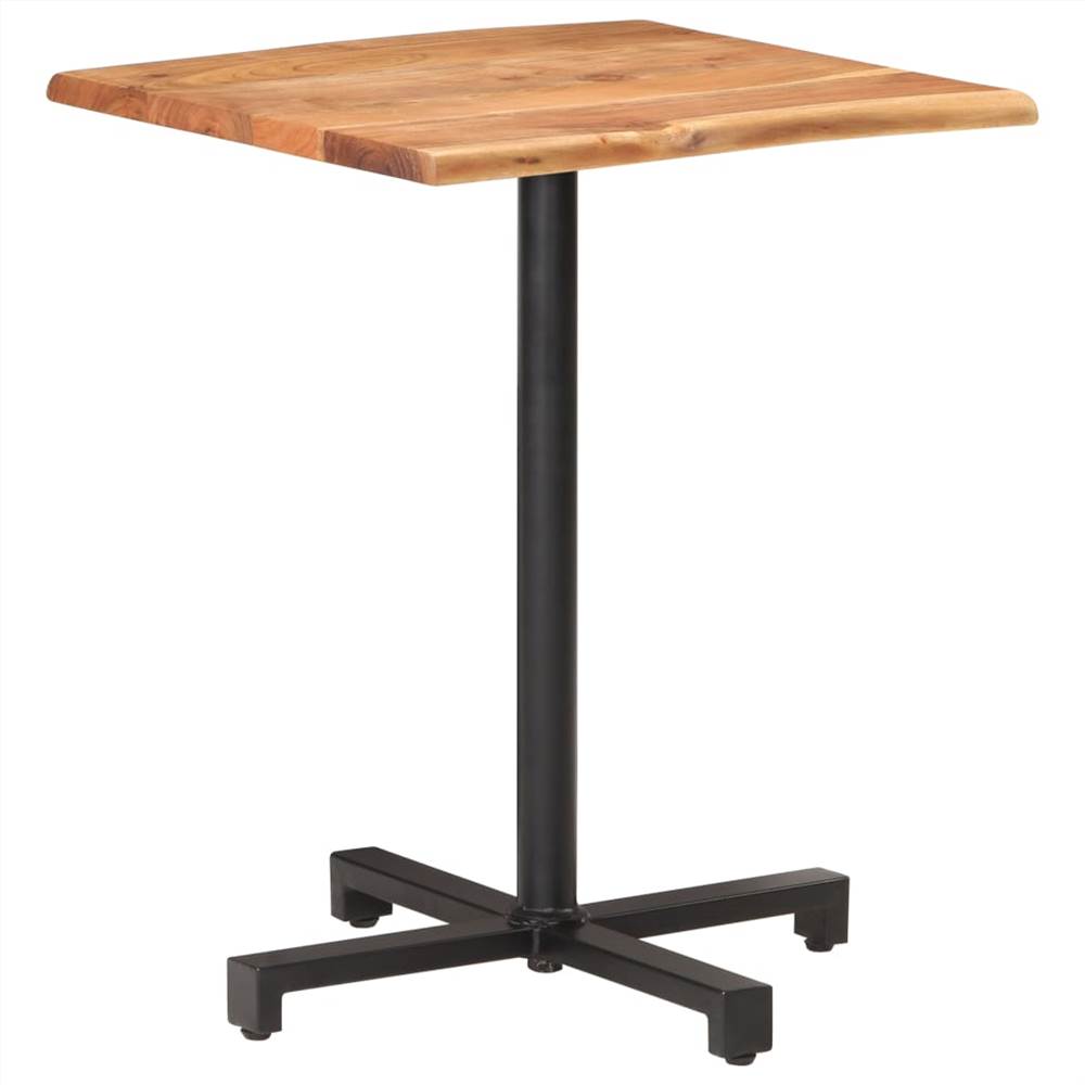 Bistro Table with Live Edges 60x60x75 cm Solid Acacia Wood