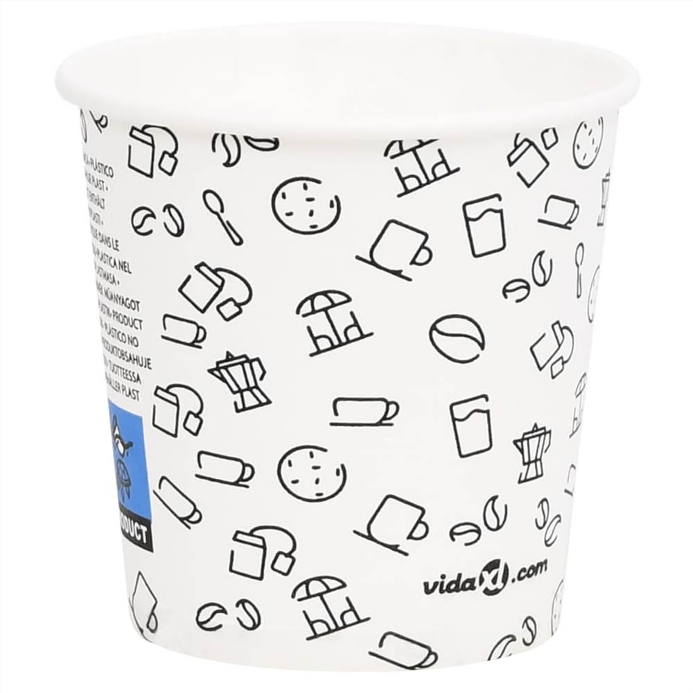 Coffee Paper Cups 120 ml 1000 pcs White and Black