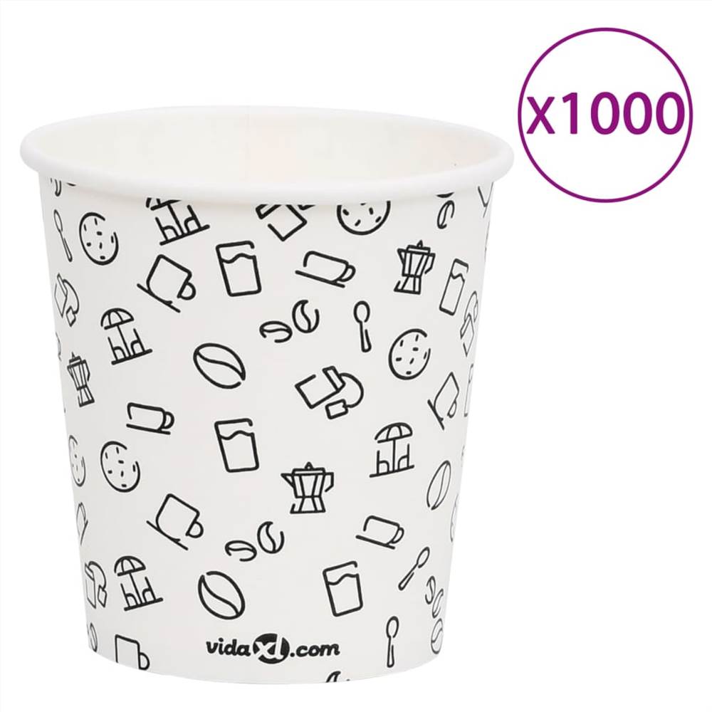 

Coffee Paper Cups 200 ml 1000 pcs White and Black