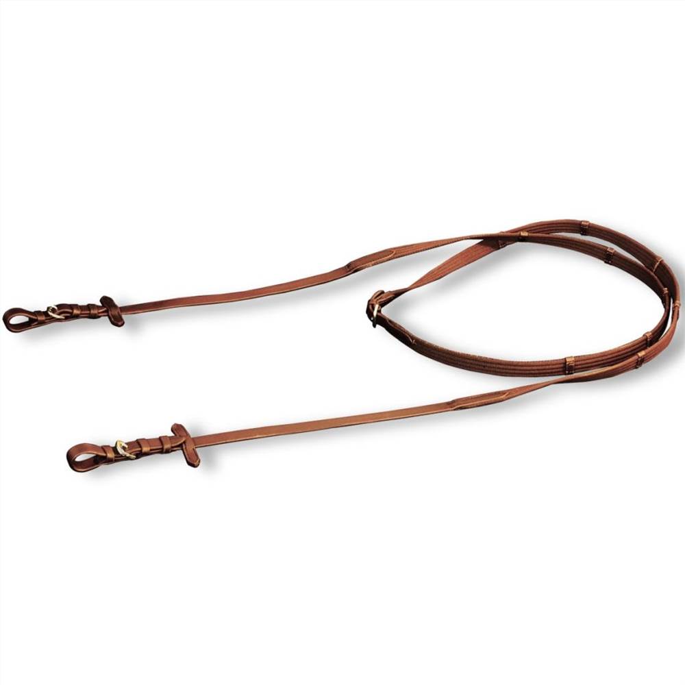Leather Flash Bridle with Reins and Bit Brown Cob