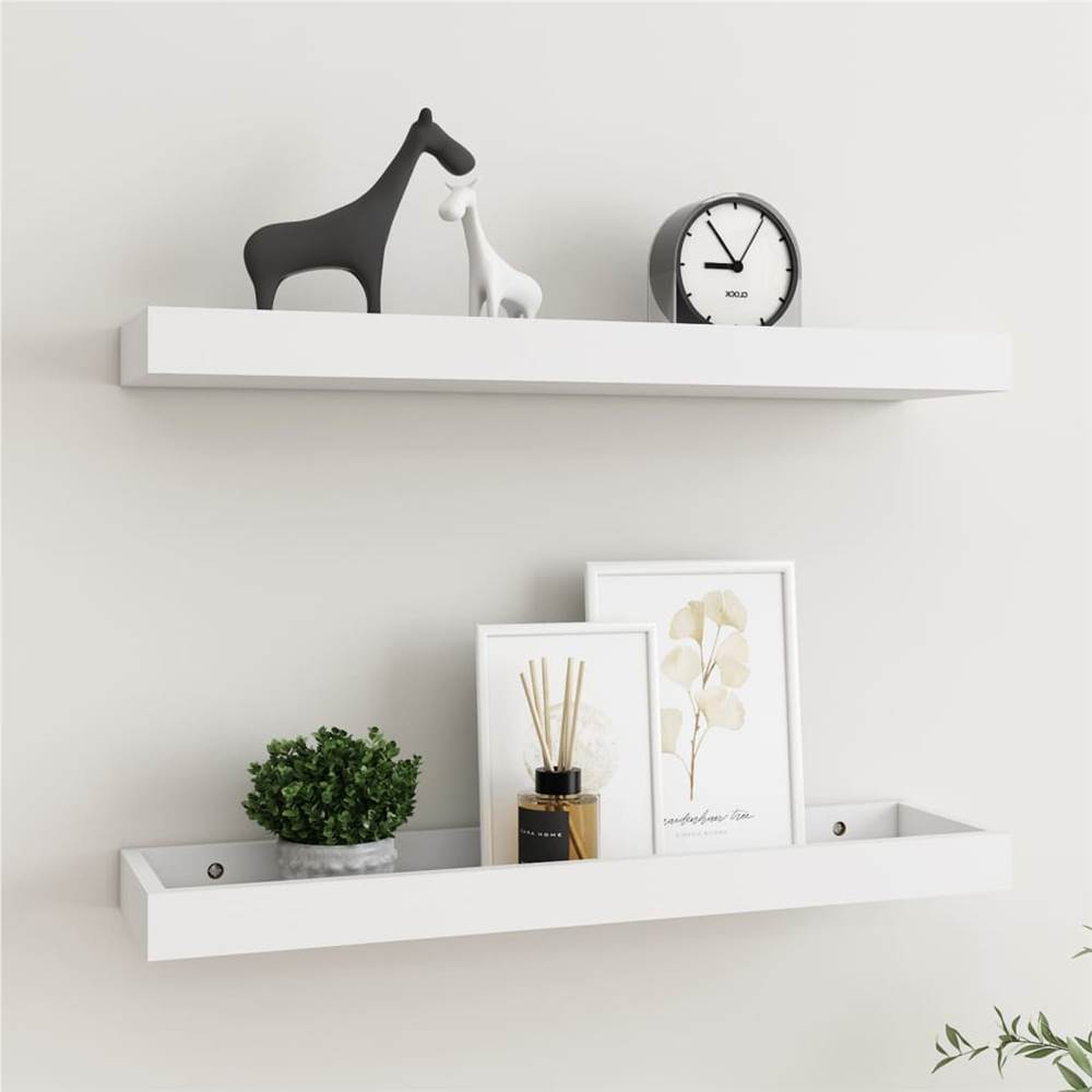 

Loggia Wall Shelves 2 pcs White 60x15x4 cm MDF