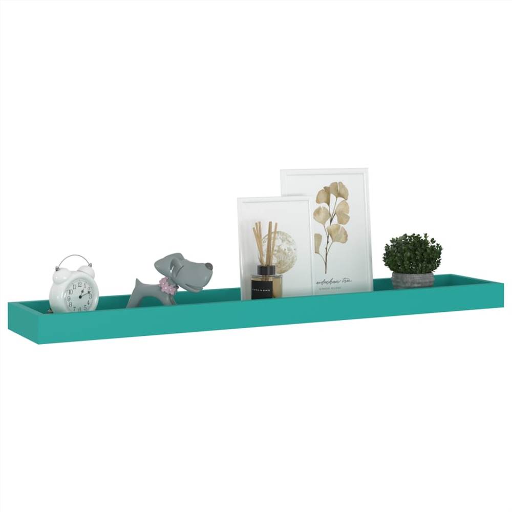 Loggia Wall Shelves 4 pcs Blue 80x15x4 cm MDF