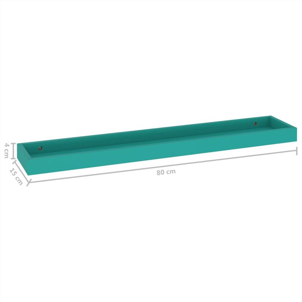 Loggia Wall Shelves 4 pcs Blue 80x15x4 cm MDF