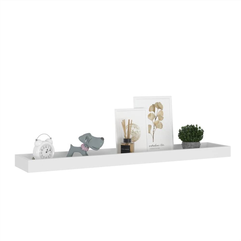 Loggia Wall Shelves 4 pcs White 80x15x4 cm MDF