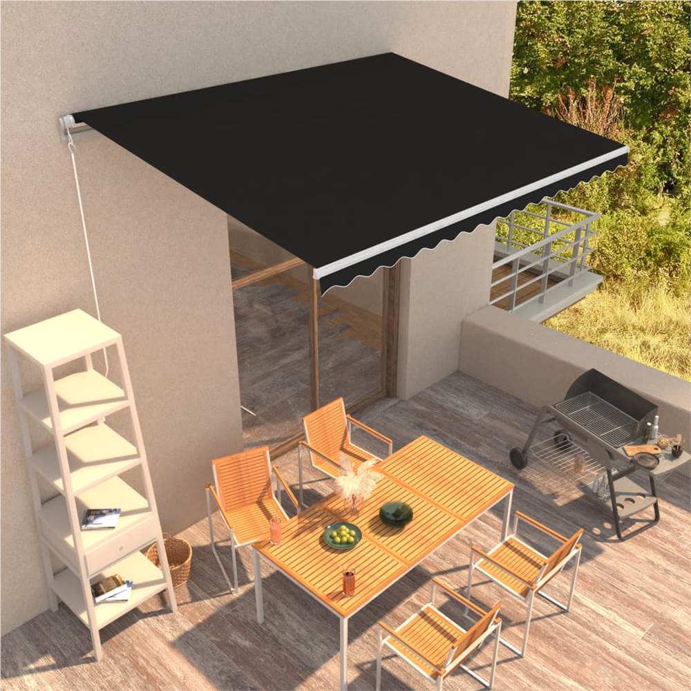 Manual Retractable Awning 400x300 cm Anthracite