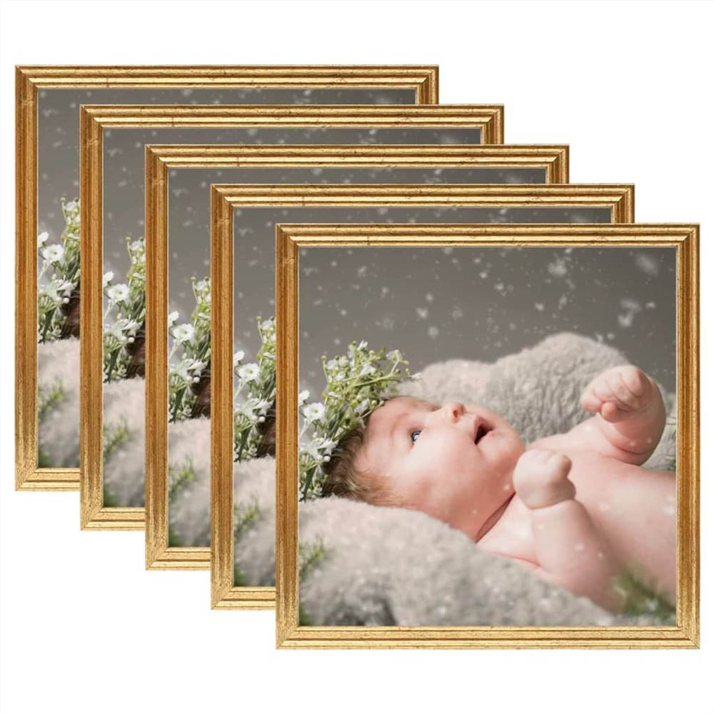 

Photo Frames Collage 5 pcs for Wall or Table Gold 30x30 cm MDF