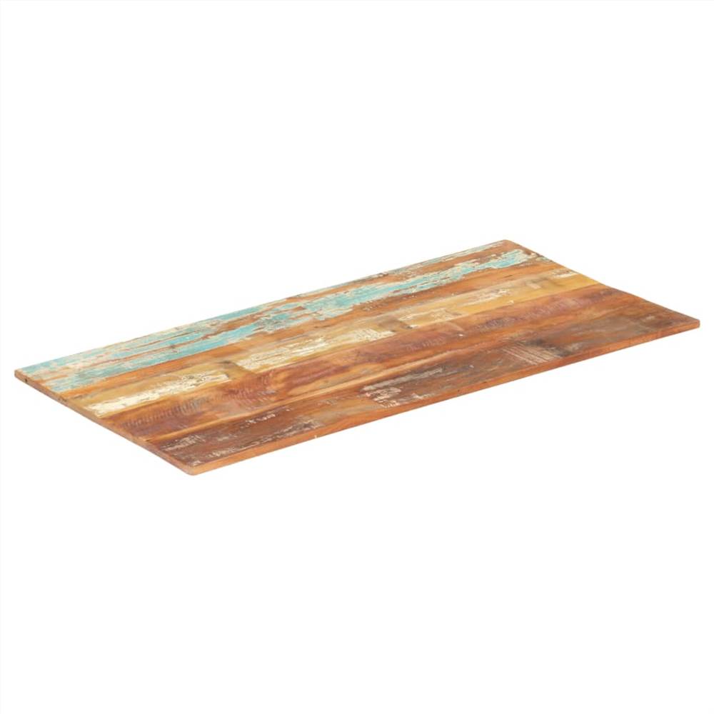 Rectangular Table Top 60x140 cm 15-16 mm Solid Reclaimed Wood