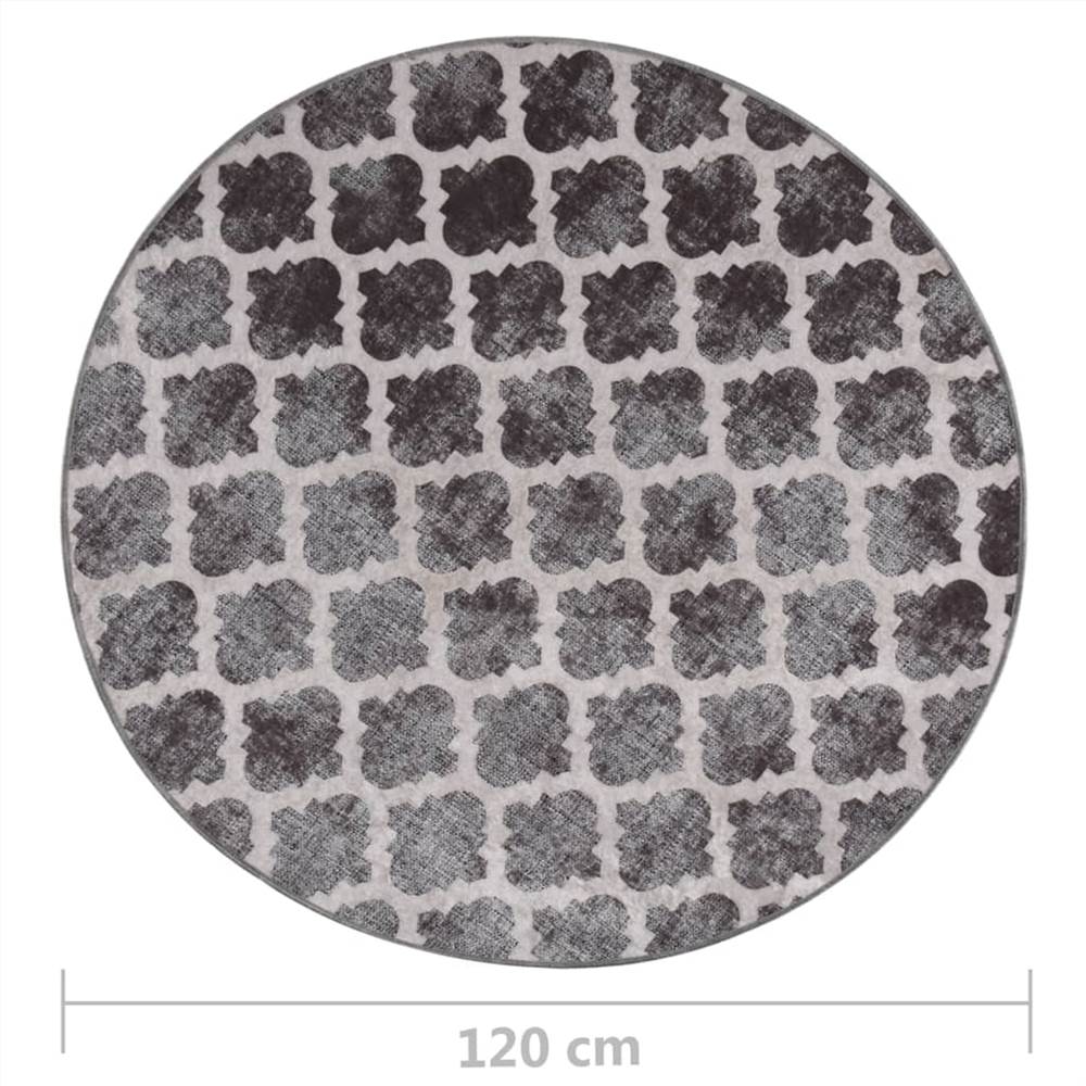 Rug Washable φ120 cm Multicolour Anti Slip