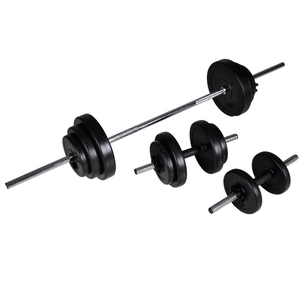 Wall-mounted Power Tower with Barbell and Dumbbell Set 30.5 kg 20 Wall-mounted Power Tower with Barbell and Dumbbell Set 30.5 kg