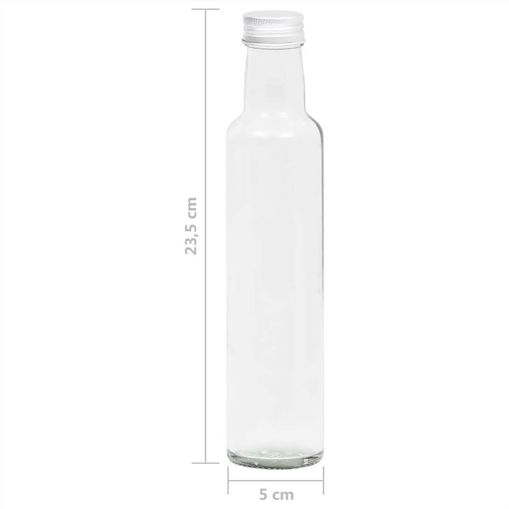 150715  Small Glass Bottles 260 ml with Screw Cap 20 pcs